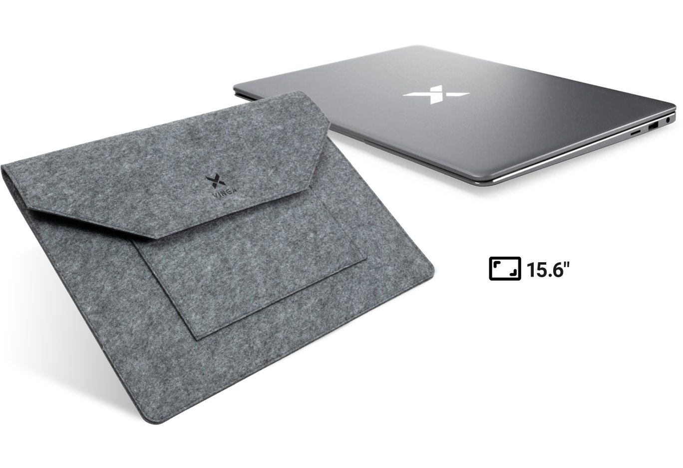 Чохол до ноутбука Vinga 15.6" NSF150 Envelope Gray (NSF150EGY)