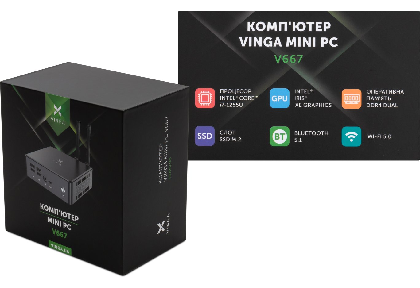 Комп'ютер Vinga Mini PC V667 (V6671255U.81TW1H)