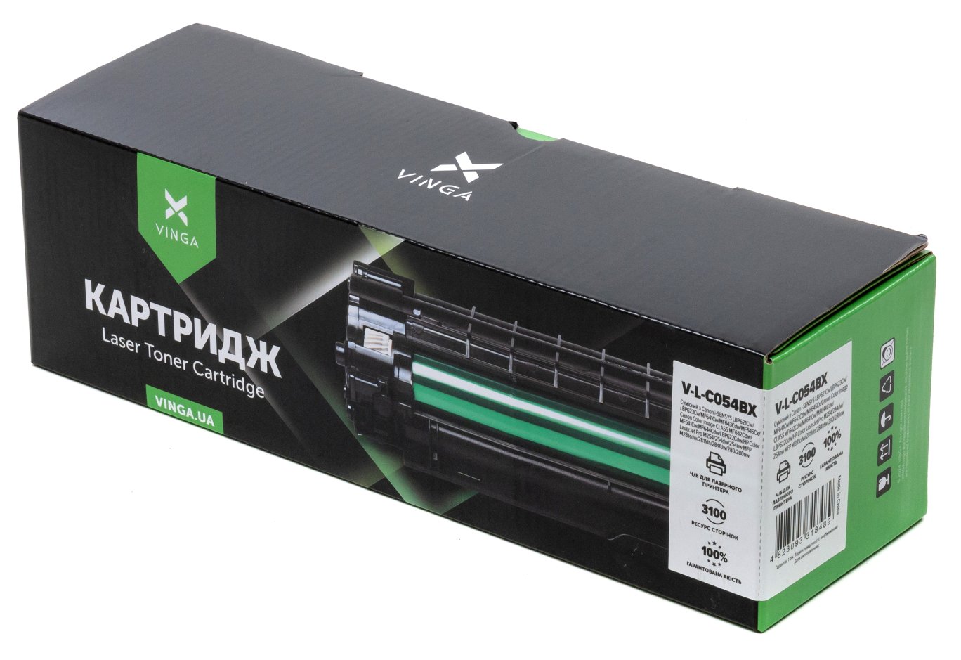 Cartridge Vinga CANON 054H Black /CF500X Universal/3.1K (V-L-C054BX)