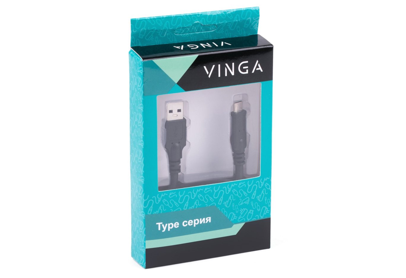 Дата кабель USB 3.0 AM to USB-C 1.0m 3A Vinga (USBAMCM01-1.0)