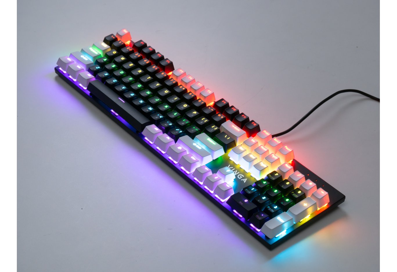 Keyboard Vinga KBGM-095 LED Orange Switch USB White/Black (KBGM-095Y White/Black)