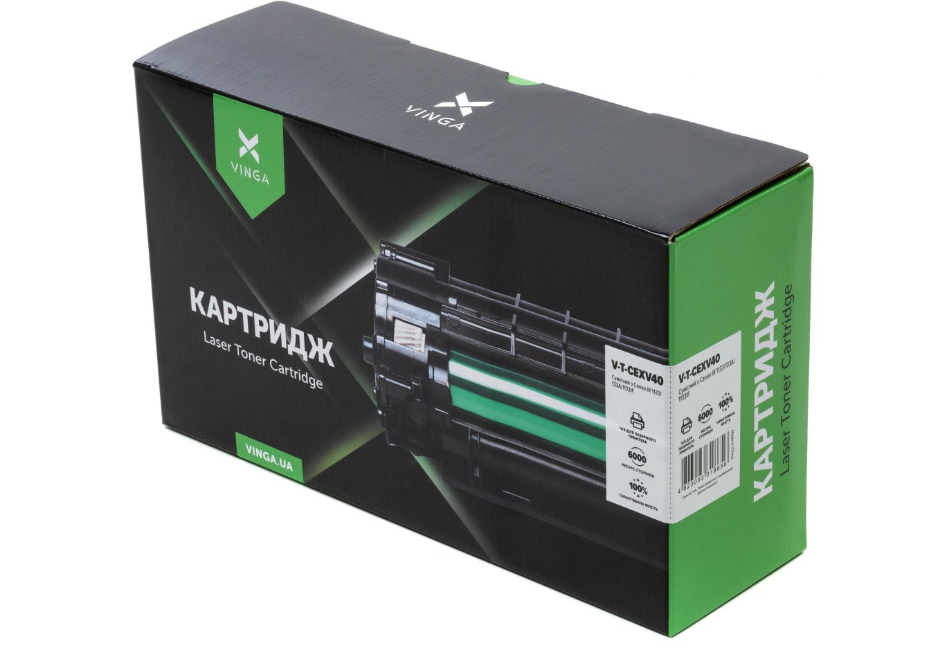 Тонер-картридж Vinga CANON C-EXV40 6K, Black, IR 1133/133A/1133 (V-T-CEXV40)