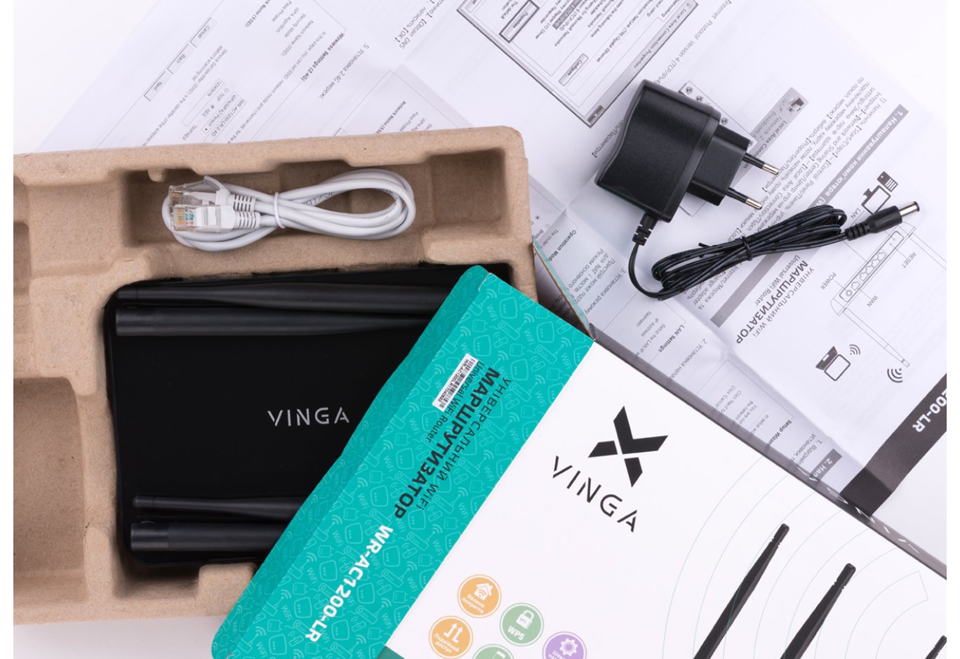 Маршрутизатор Vinga WR-AC1200 Long Range (WR-AC1200-LR)