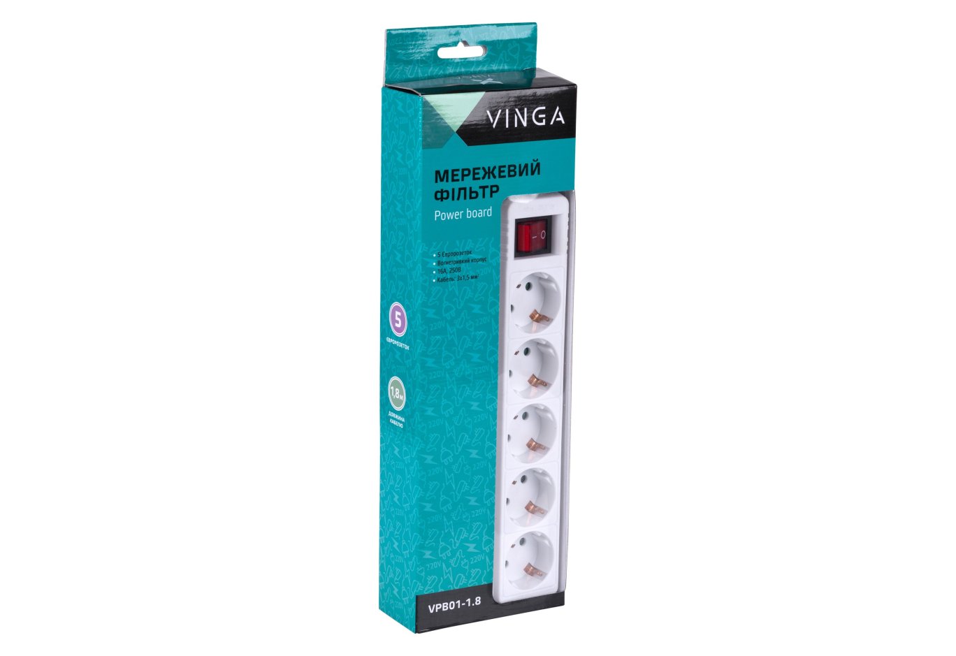 Power strip Vinga VPB01-1.8