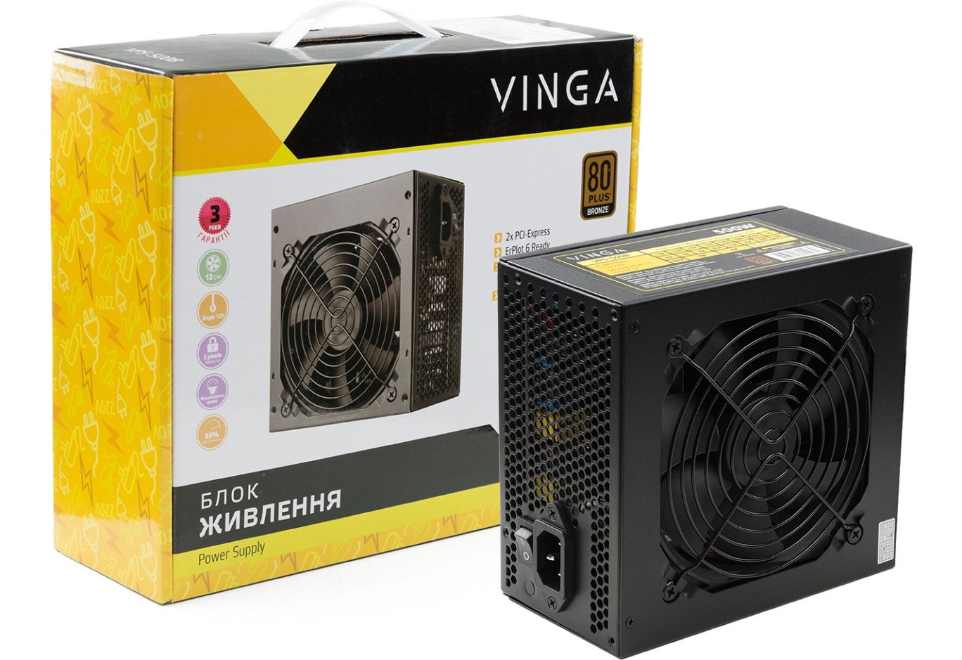 Power supply Vinga 500W (VPS-500B)