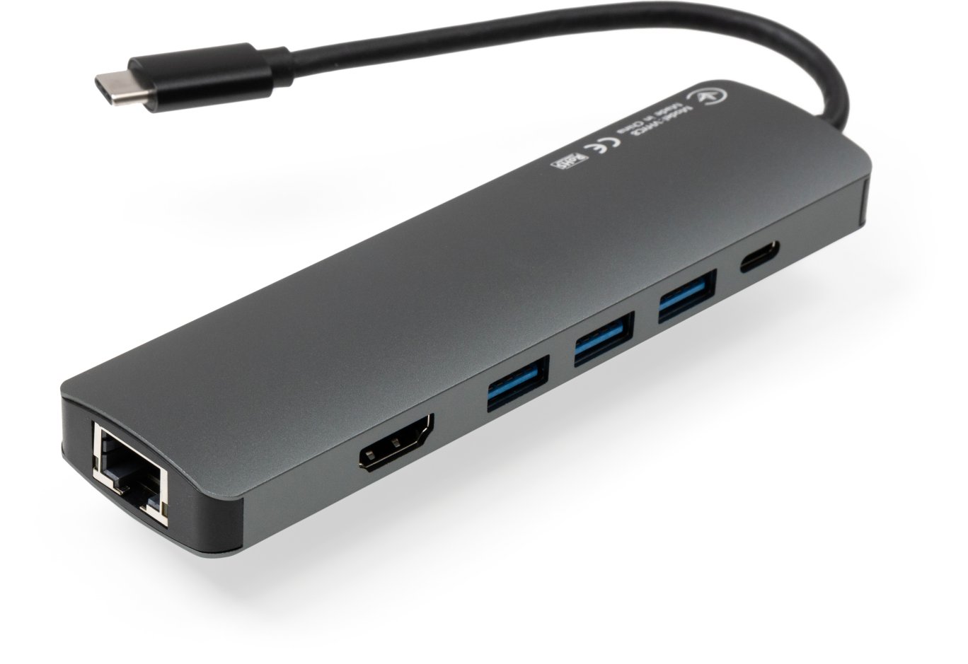 Концентратор Vinga USB-C 3.1 to HDMI+RJ45_1Gbps+3xUSB3.0+SD/TF+PD100W (VHYC8)
