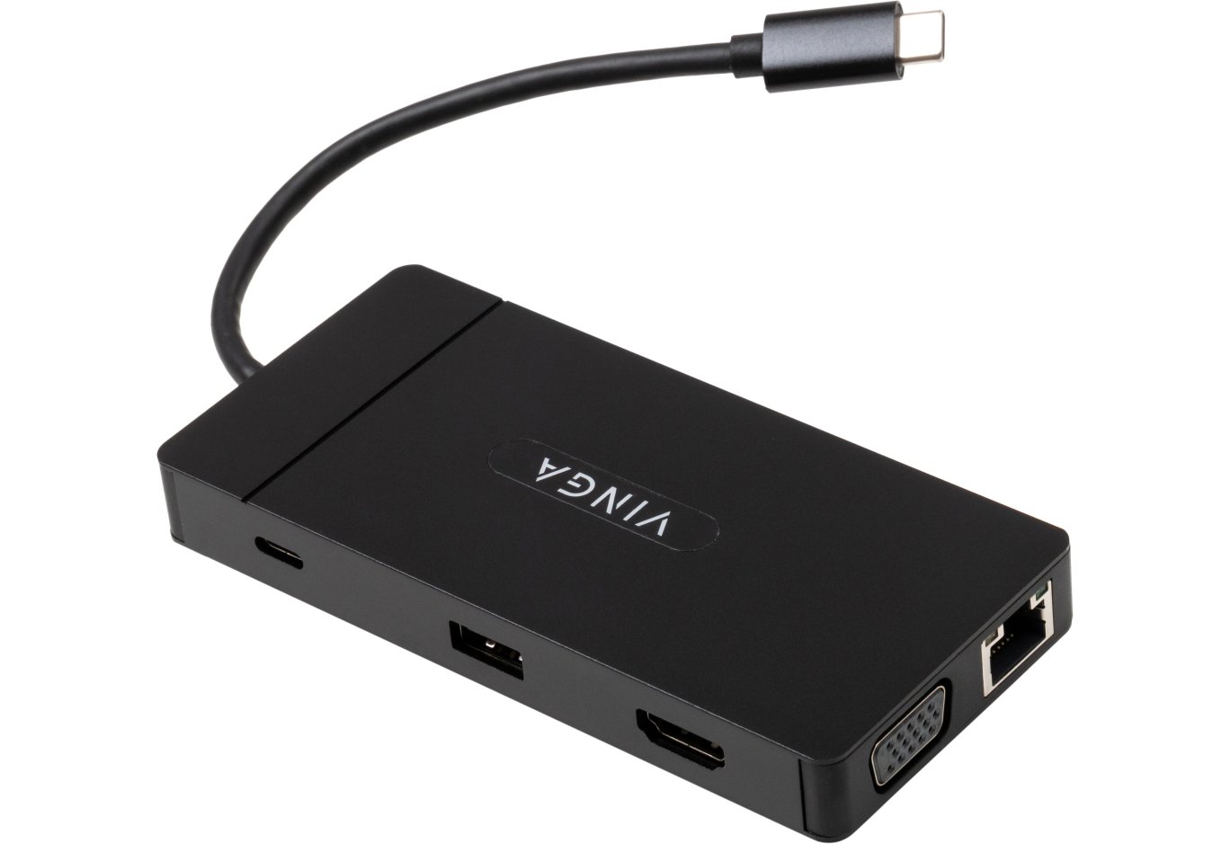 Концентратор Vinga USB-C 3.1 to VGA+HDMI+RJ45+3xUSB3.0+USB2.0+SD/TF+PD100W+Audio (VHYC10)