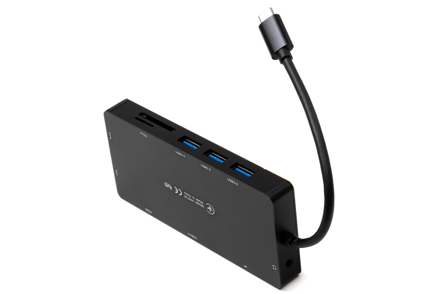 Концентратор Vinga USB-C 3.1 to VGA+HDMI+RJ45+3xUSB3.0+USB2.0+SD/TF+PD100W+Audio (VHYC10)