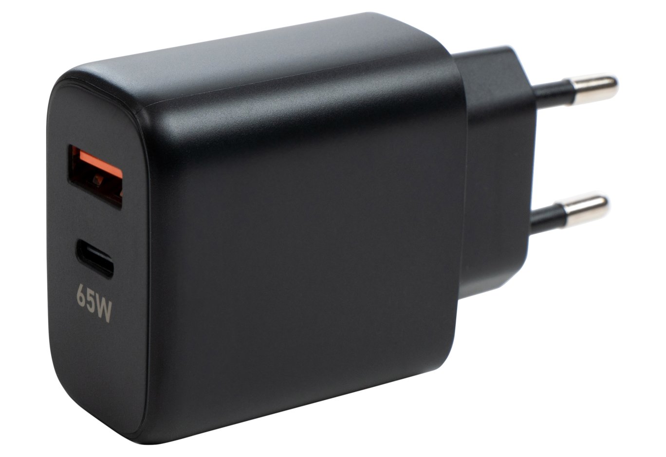 Charger Vinga GaN 65W PD+QC 1C1A ports Wall Charger (VCPCHCA65B)