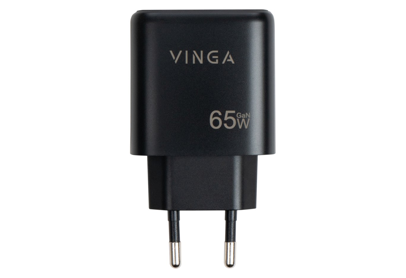 Charger Vinga GaN 65W PD+QC 1C1A ports Wall Charger (VCPCHCA65B)
