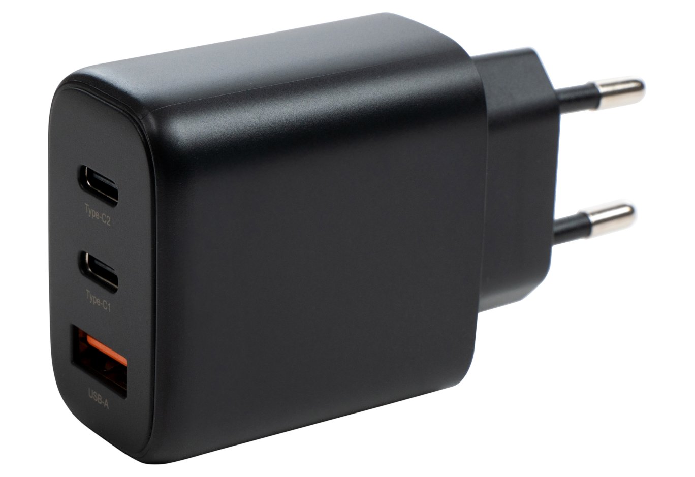 Charger Vinga GaN 65W PD+QC 2C1A ports Wall Charger (VCPCHCCA65B)