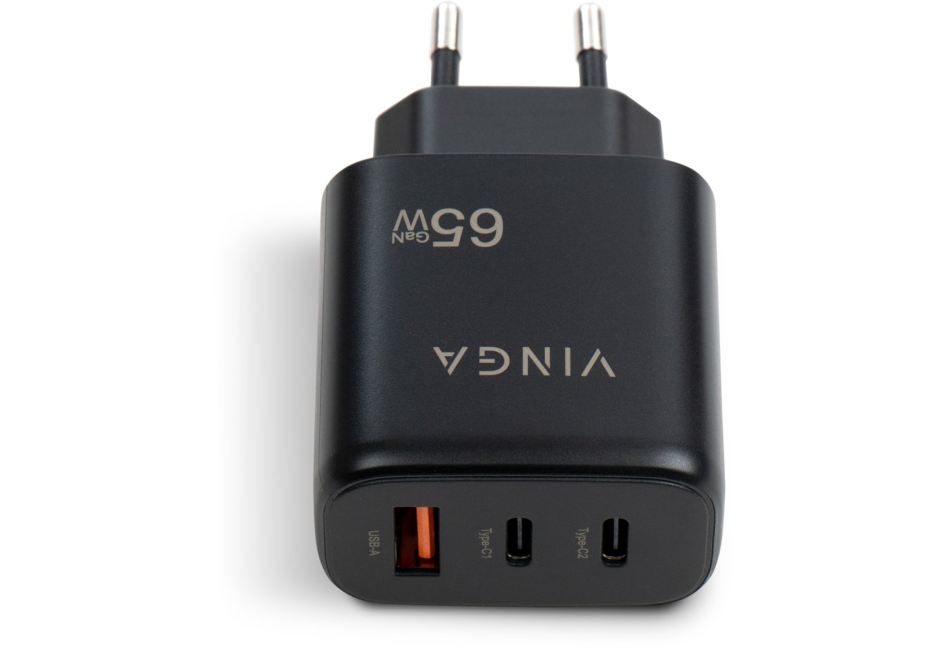 Charger Vinga GaN 65W PD+QC 2C1A ports Wall Charger (VCPCHCCA65B)