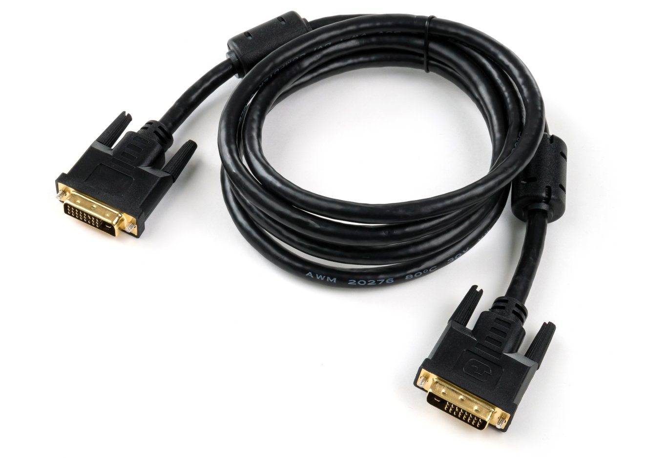 Кабель мультимедійний DVI M to DVI M 1.8m 24+1pin Vinga (VCPDCDVIMM1.8BK)