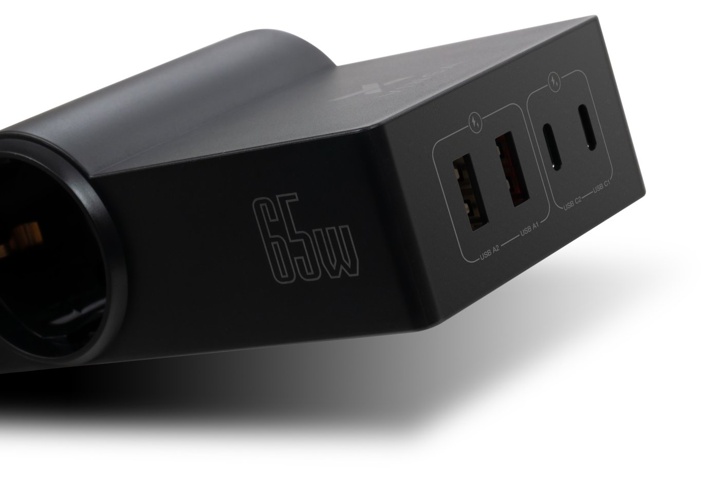 Charger Vinga 65W PD/QC 2xUSB-C+2xUSB-A+2xSchukoF 1.5m CEE7/7 (VCHG2OAC65)