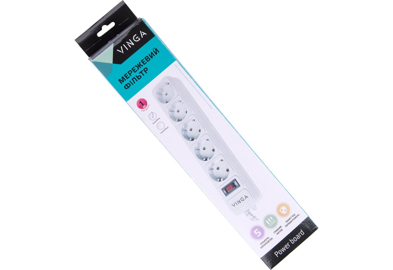 Power strip Vinga VG5-2-100