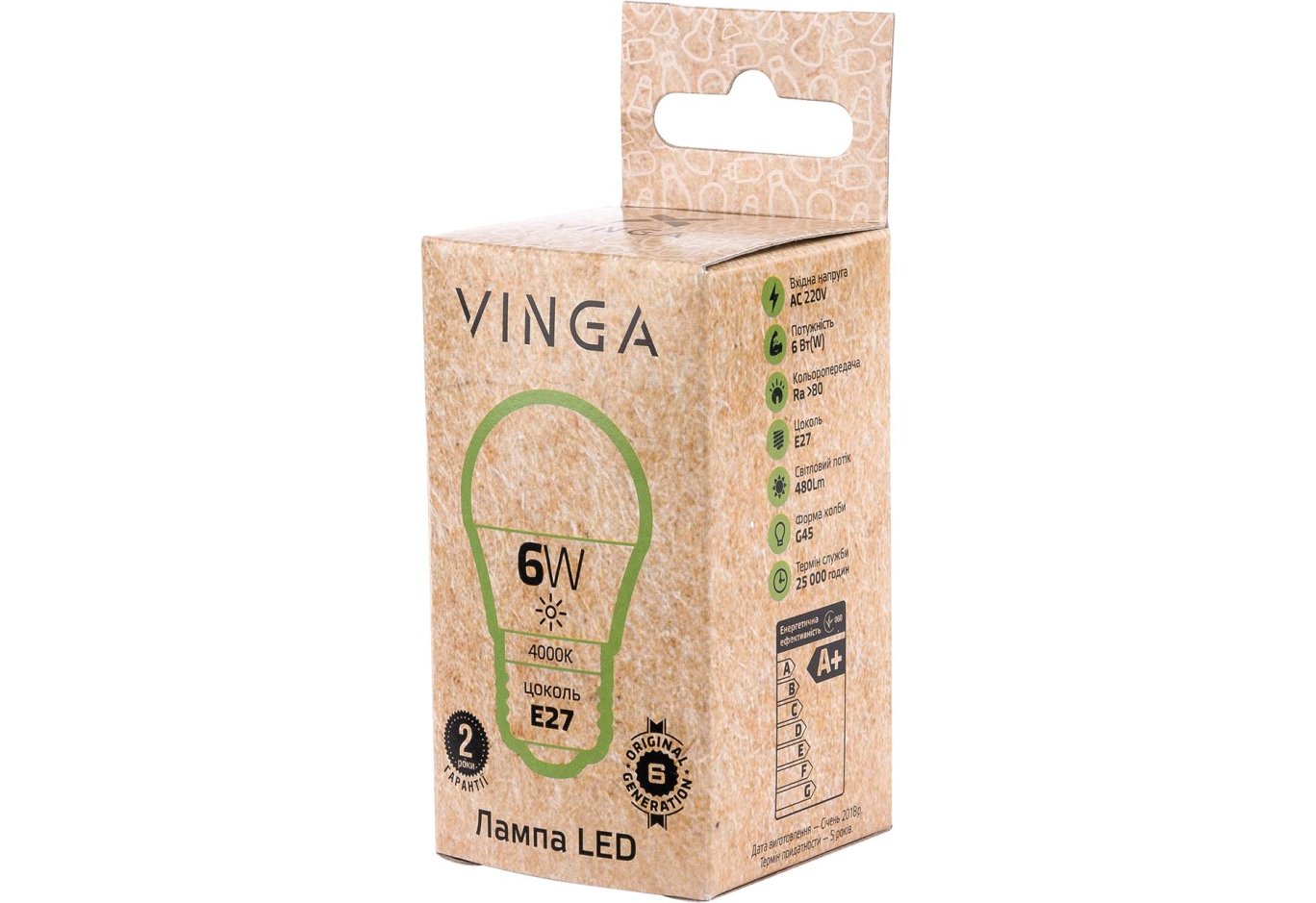 Light bulb Vinga VL-G45E27-64L