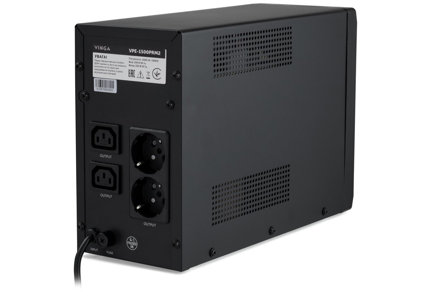 Пристрій безперебійного живлення Vinga LED 1500VA ( VPE-1500PRM2 ) (VPE-1500PRM2)