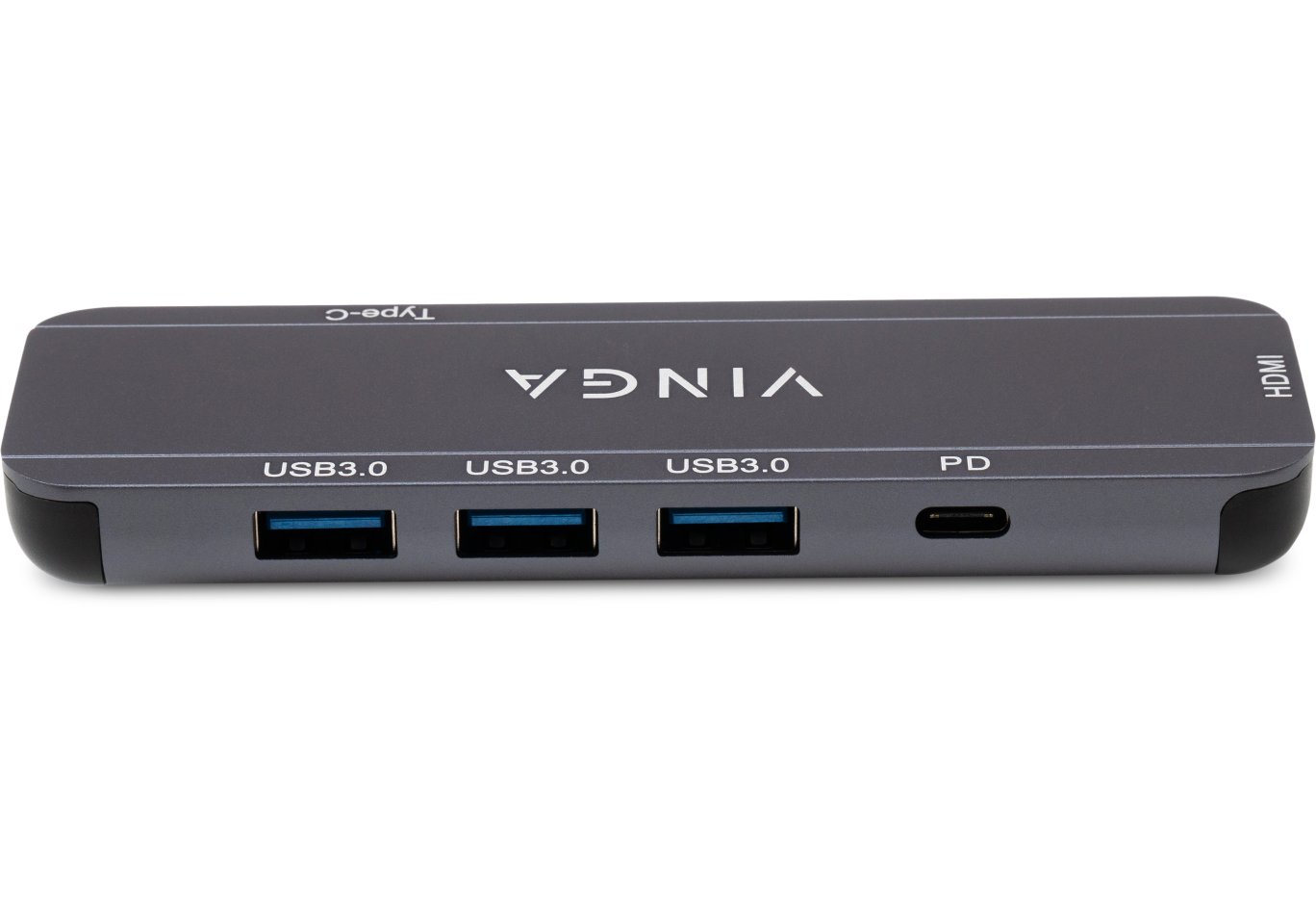 Концентратор Vinga USB-C 3.1 to HDMI+3xUSB3.0+PD100W+USB-C foldable cable (VHYC6FC)