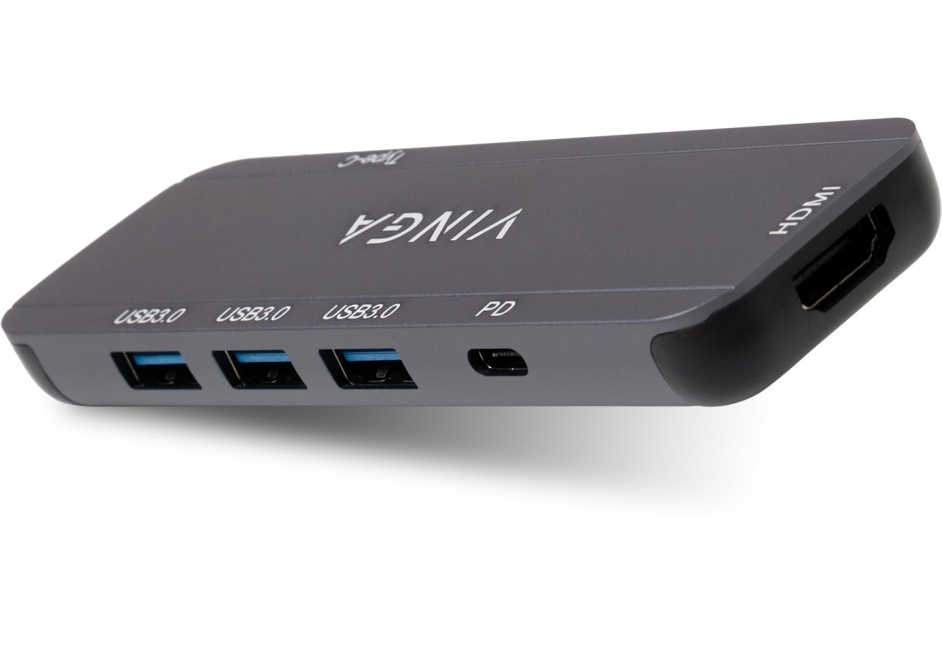Концентратор Vinga USB-C 3.1 to HDMI+3xUSB3.0+PD100W+USB-C foldable cable (VHYC6FC)