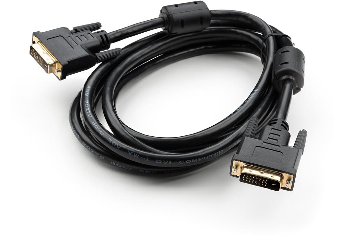 Кабель мультимедійний DVI M to DVI M 3.0m 24+1pin Vinga (VCPDCDVIMM3BK)