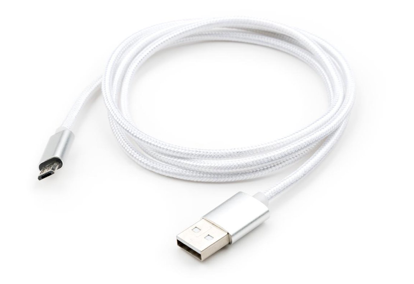 Дата кабель USB 2.0 AM to Micro 5P 1m LED silver Vinga (VCPDCMLED1S)