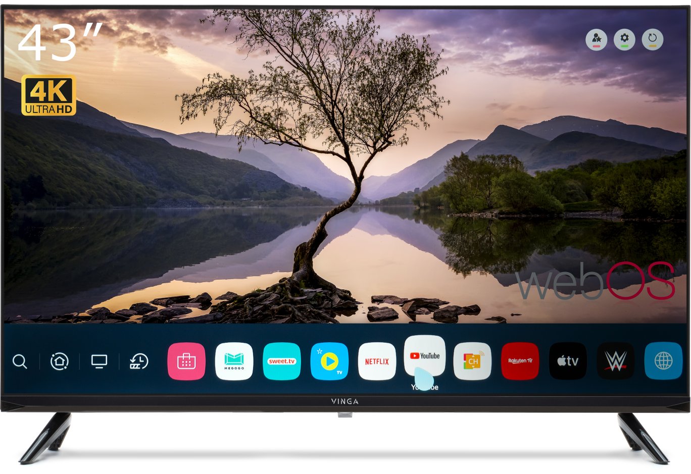 Телевізор Vinga S43UHD25BWEB