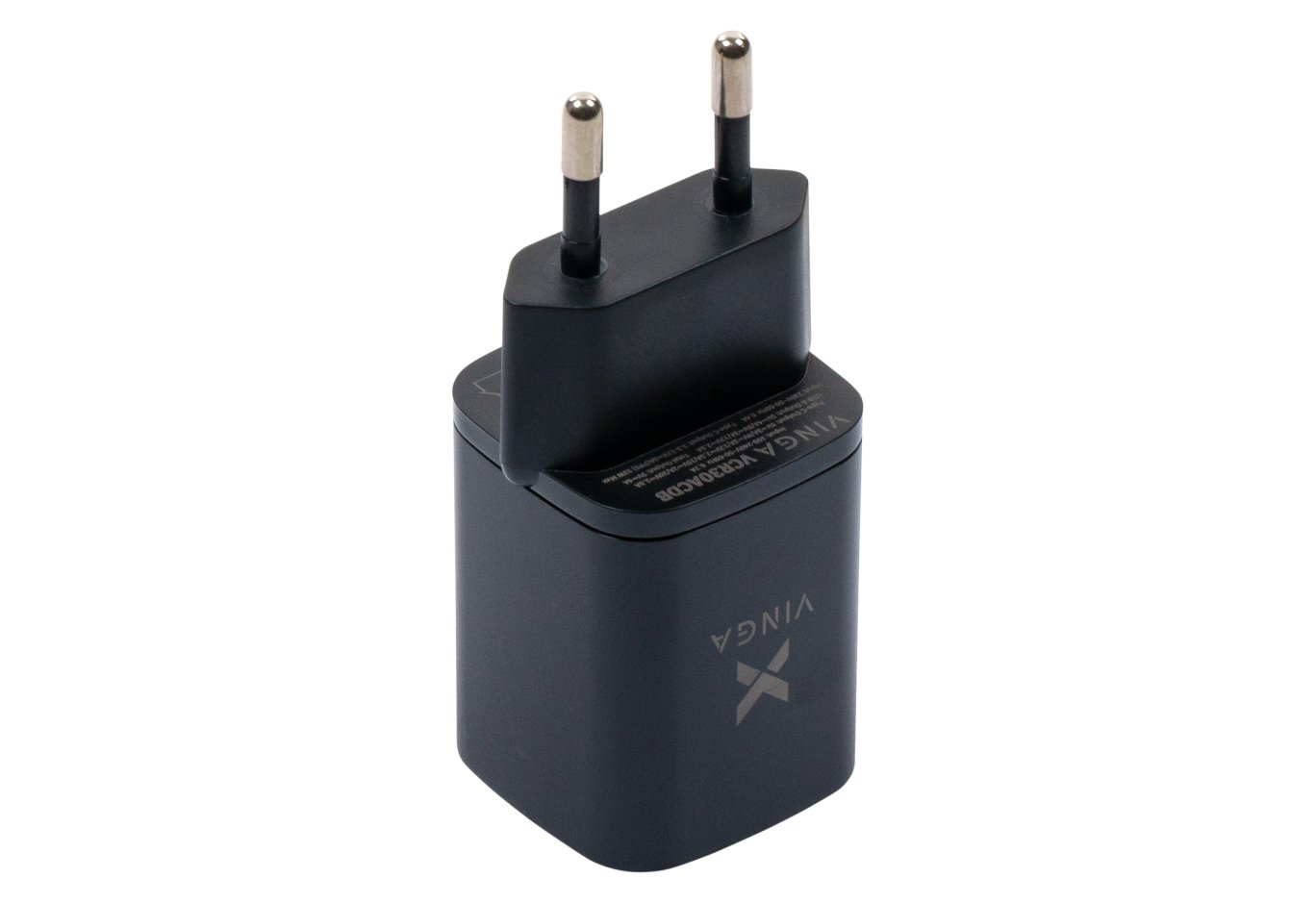 Charger Vinga USB-C PD30W + USB-A QC30W Display 33W Max (VCR30ACDB)