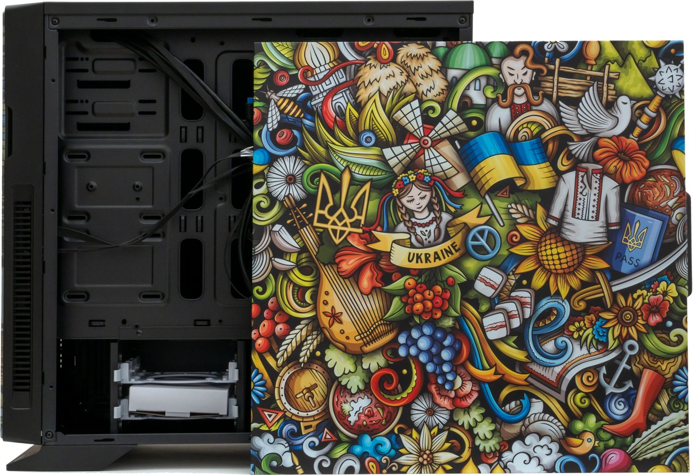 Корпус для ПК Vinga Black Widow Ukraine Free (01230011784)