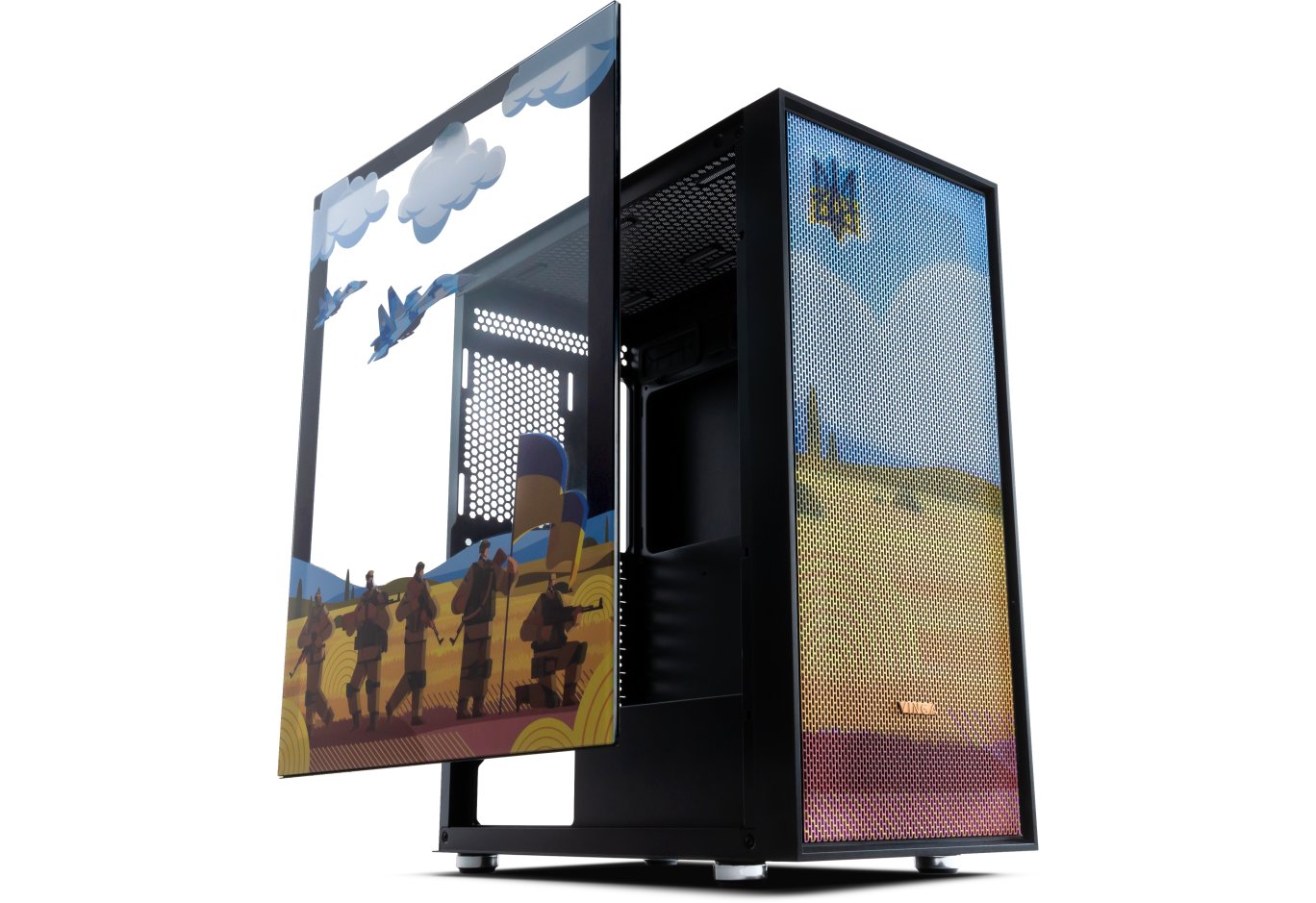 Корпус для ПК Vinga Pillar Black Freedom soldiers (01230011782)