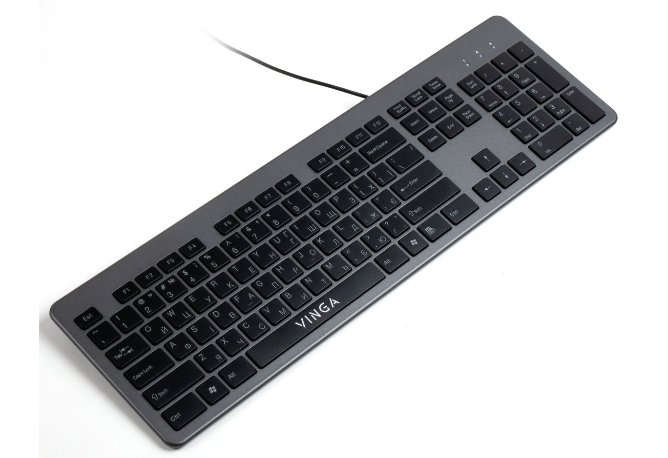 Клавіатура Vinga KB735 black-grey