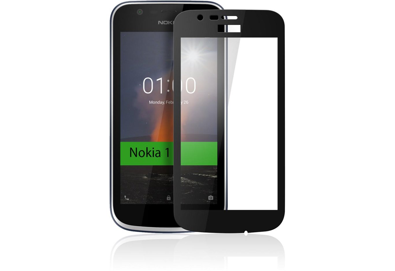 Скло захисне Vinga для Nokia 1 Black (VTPGS-N1B)