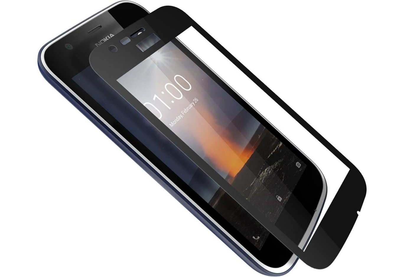 Скло захисне Vinga для Nokia 1 Black (VTPGS-N1B)