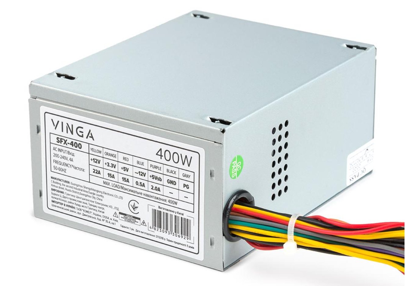 Блок живлення Vinga 400W ОЕМ (SFX-400)
