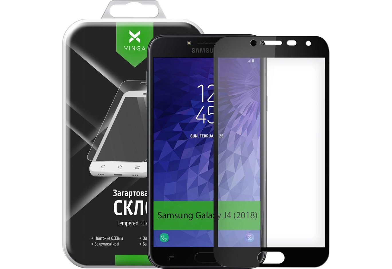Скло захисне Vinga для Samsung Galaxy J4 (2018) J400 (VTPGS-J400)