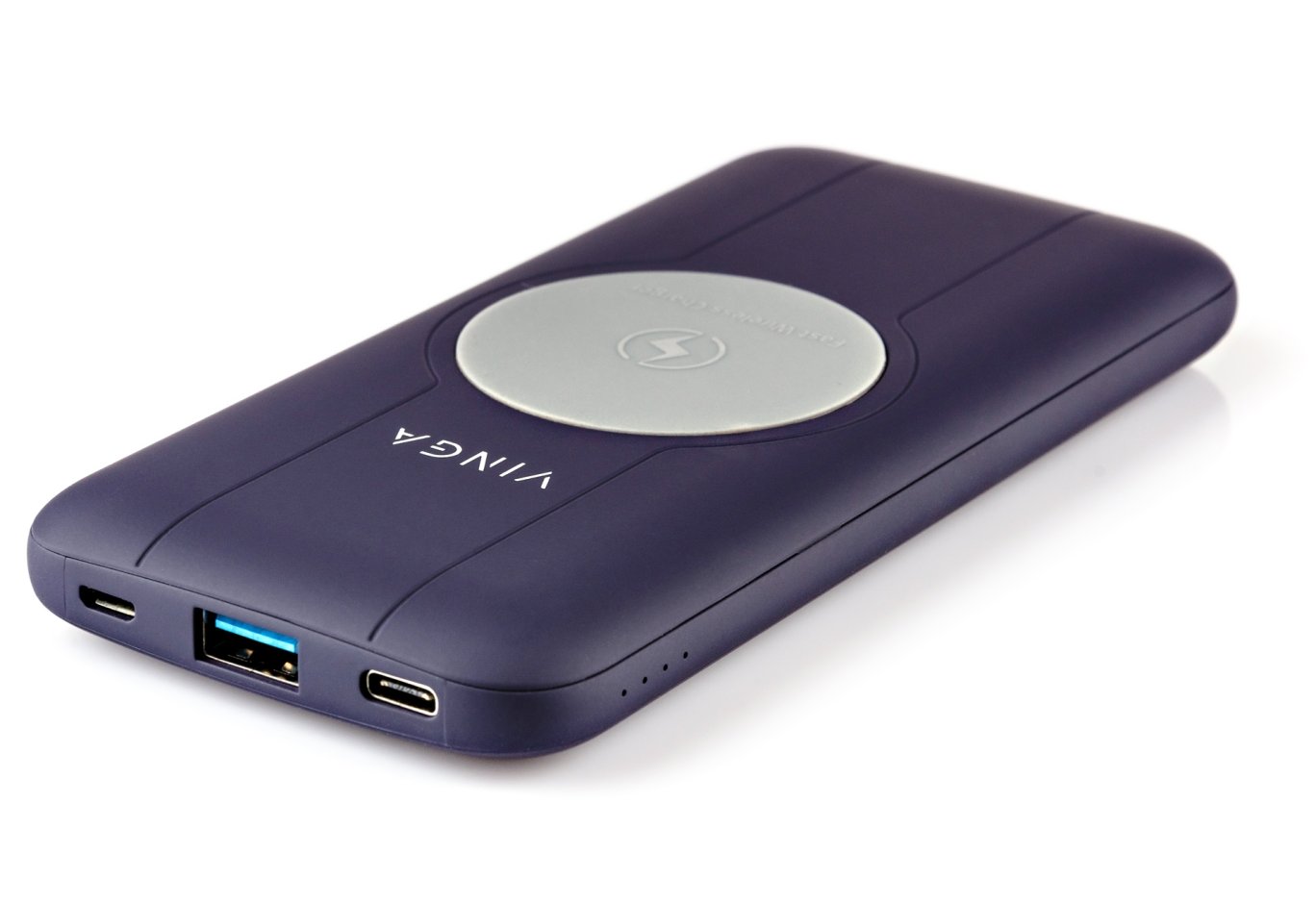 Universal Battery Vinga 10000 mAh Wireless QC3.0 PD soft touch purple (BTPB3510WLROP)