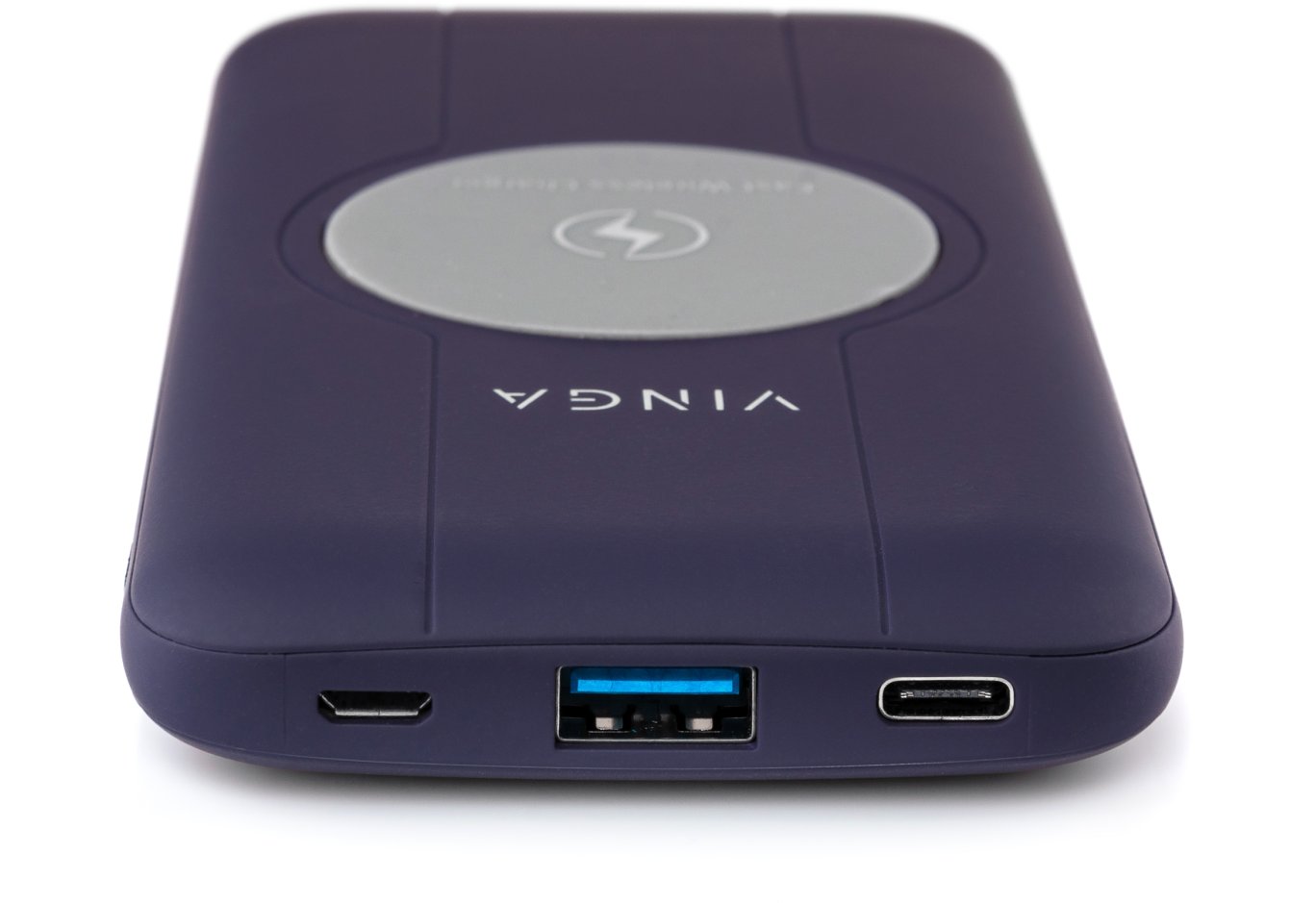 Universal Battery Vinga 10000 mAh Wireless QC3.0 PD soft touch purple (BTPB3510WLROP)
