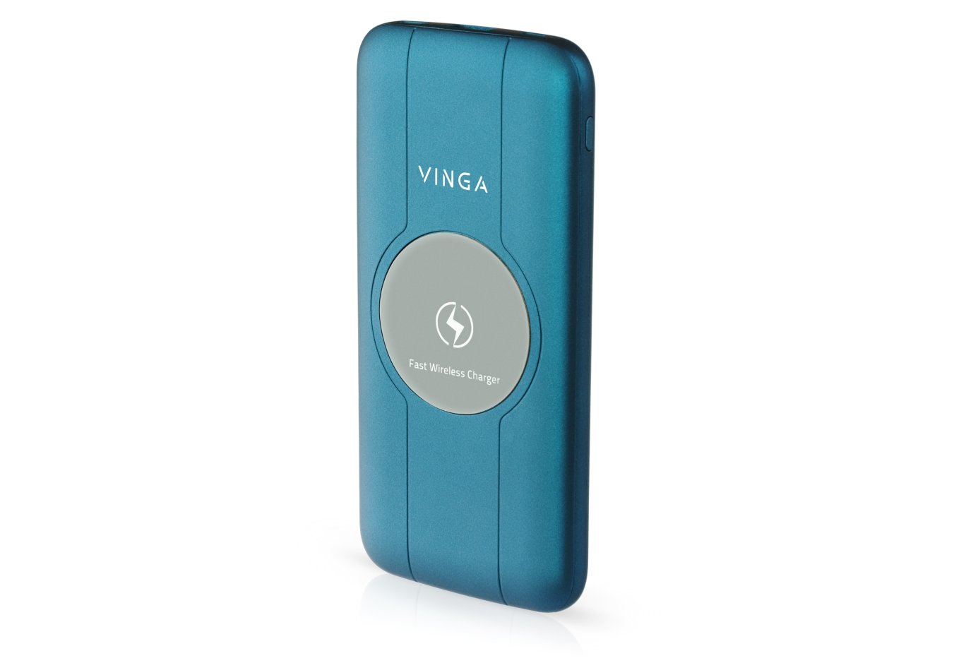 Батарея універсальна Vinga 10000 mAh Wireless QC3.0 PD soft touch blue (BTPB3510WLROBL)