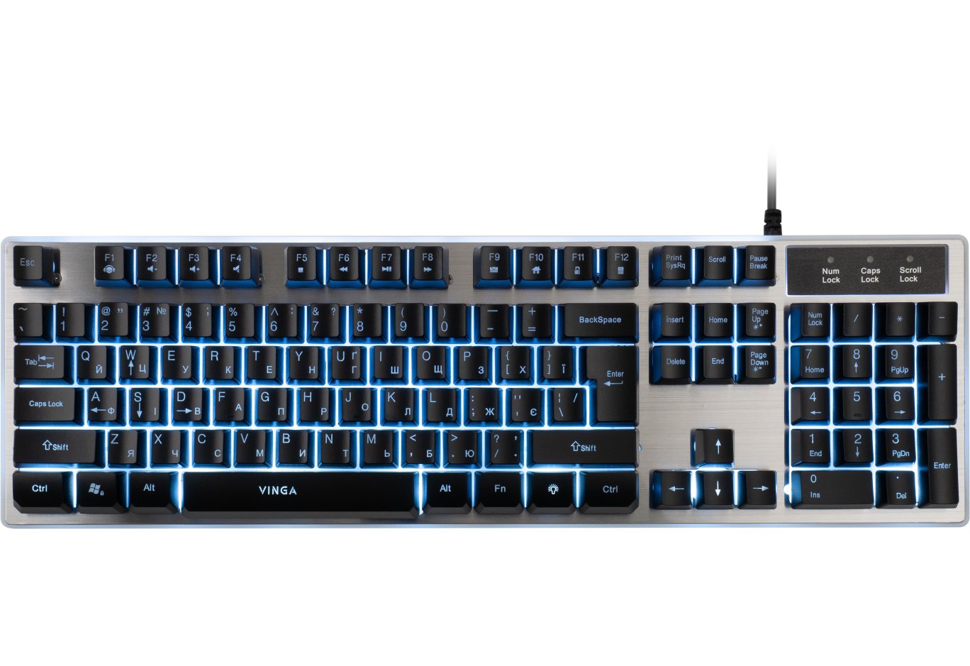 Клавіатура Vinga KBG839 black